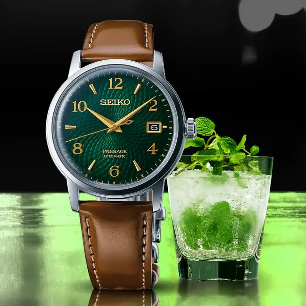 montre homme seiko presage cocktail mojito cuir marron Montre Homme Seiko Presage Cocktail Mojito cuir marron