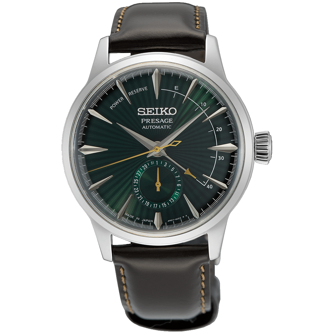 Montre Homme Seiko Presage Cocktail Mockingbird vert fonçé